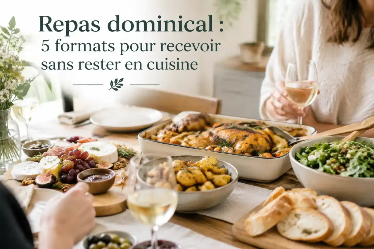 Repas dominical : 5 formats pour recevoir sans rester en cuisine