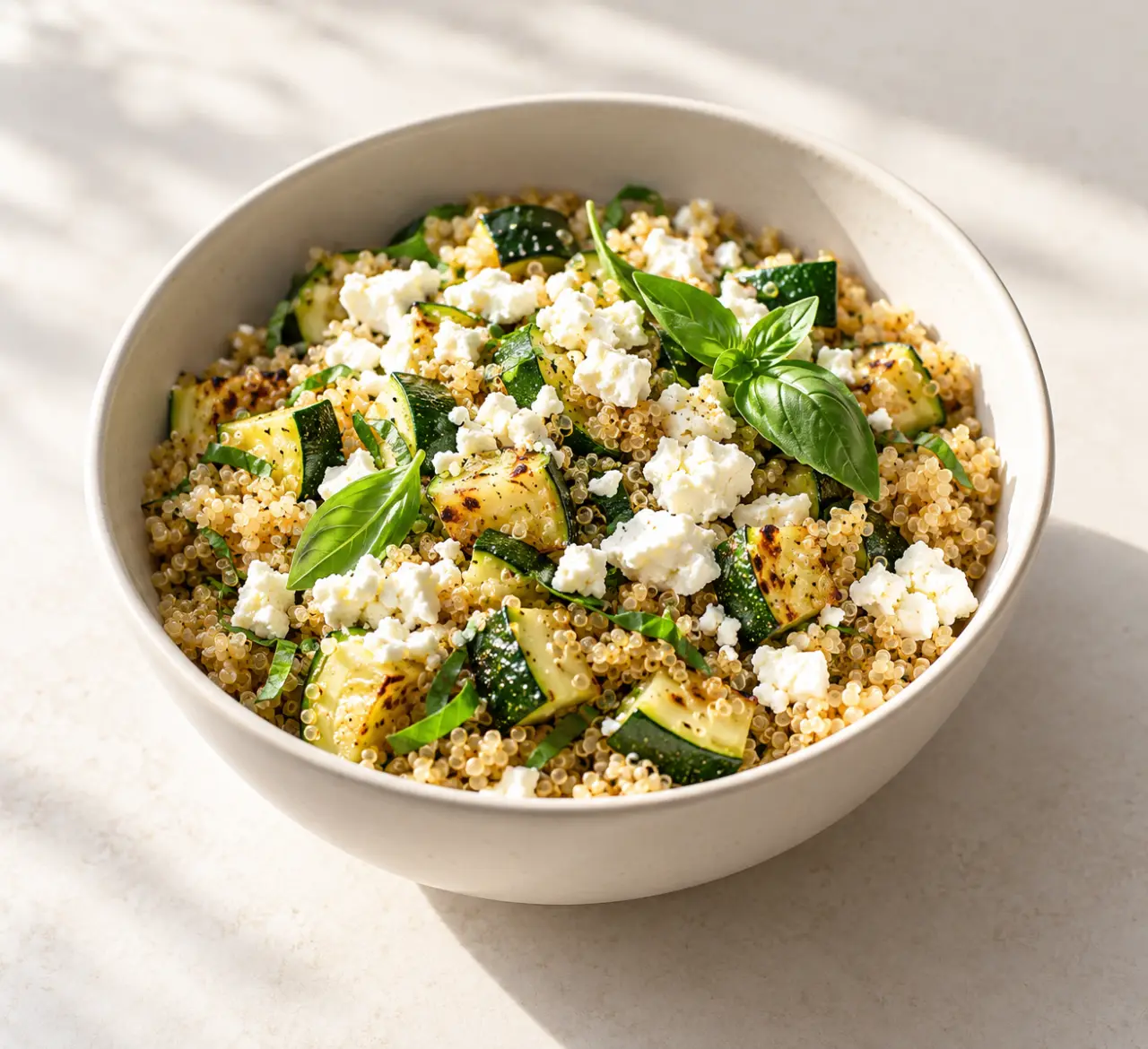 Recettes cuiseur riz : quinoa aux courgettes et à la feta