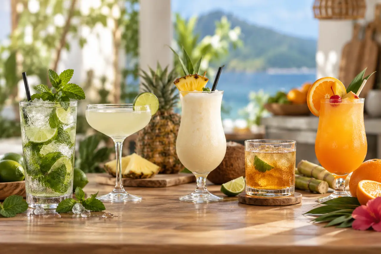 Le cocktail au rhum blanc se décline en cinq recettes, du mojito au punch