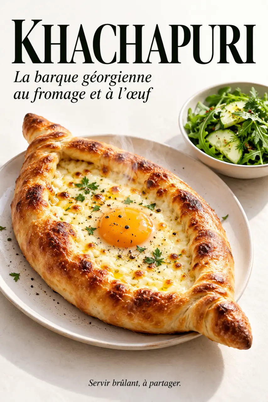 Recette georgie de khachapuri au fromage et à l’œuf