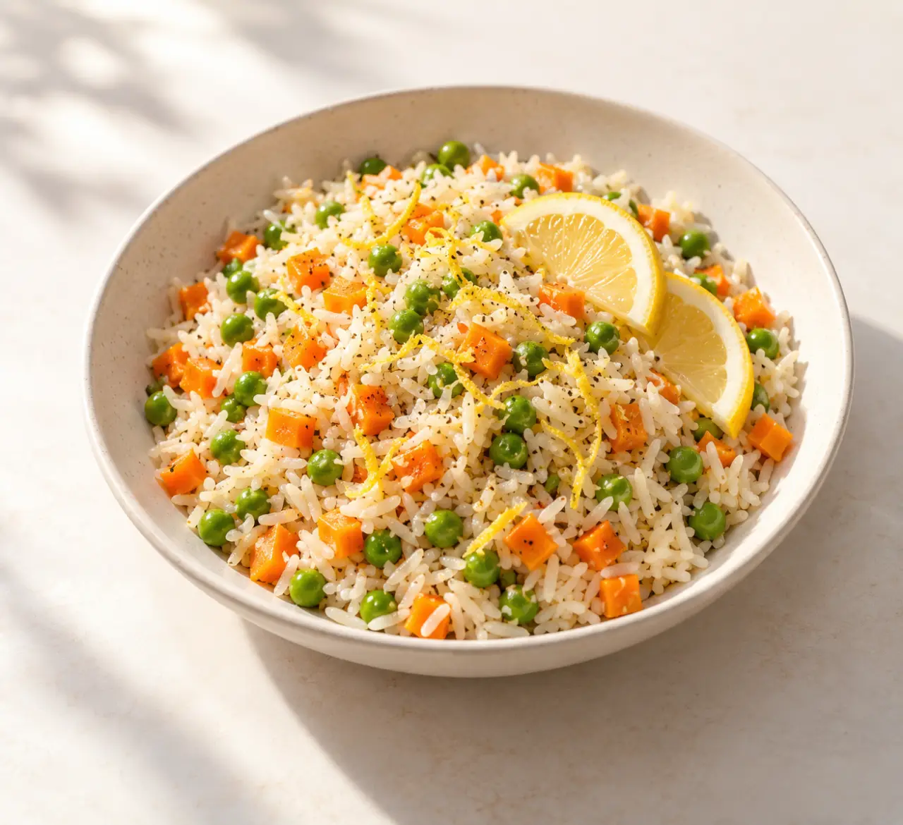 Recettes cuiseur riz : riz aux carottes, petits pois et citron